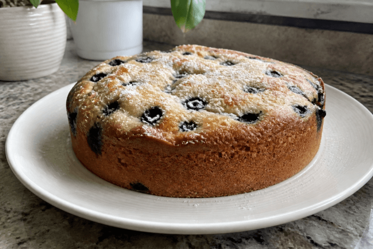 Blueberry lemon ricotta breakfast cake – a simple & delicious morning treat