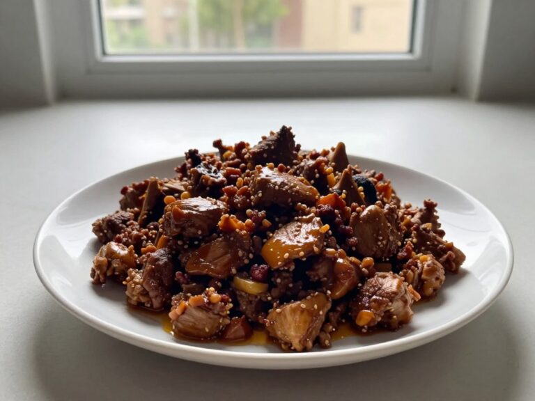 Honey garlic ground turkey – a quick sweet and savory dinner
