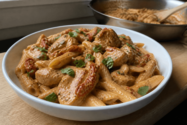 Marry me chicken pasta with sun dried tomatoes