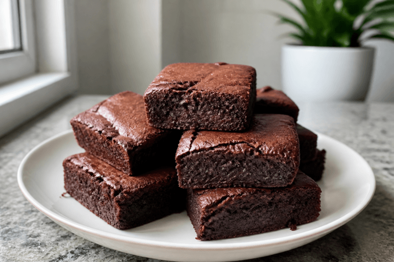 Healthy sweet potato brownies with almond flour