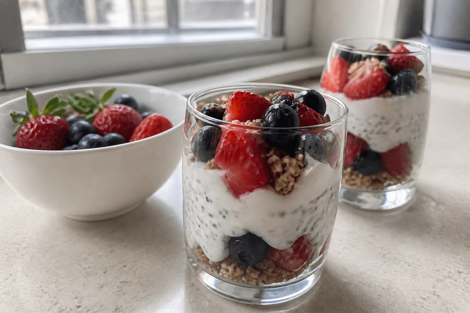 Chia Yogurt Parfait With Fresh Berries - A Simple, Fresh Breakfast 3 Tmpp 6ehbwk